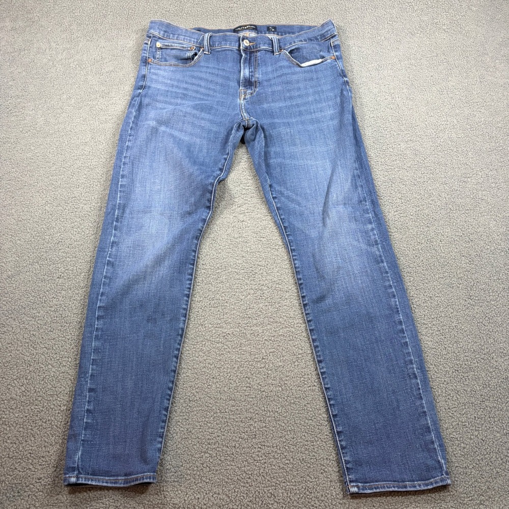Lucky Brand Jeans Mens 36x32 Blue 110 Skinny Denim Pants Stretch Casual 8489